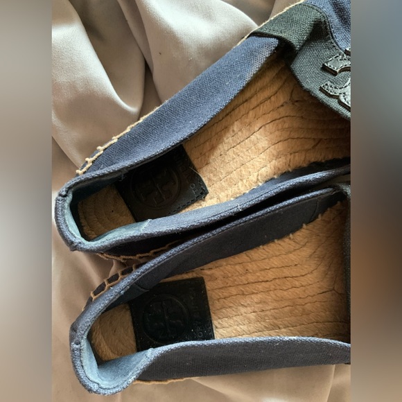 Tory Burch Slip On Espadrilles - Navy Blue Black Size 5.5 Women’s - Picture 7 of 10